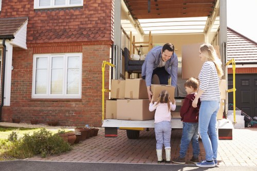 Removal team helping with a New Malden home move