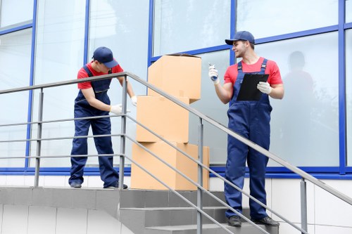 Van loading safety with moving blankets and secure handling procedures