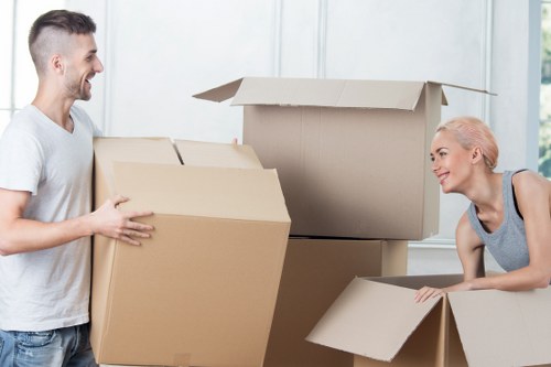Removal van loading for a New Malden property relocation