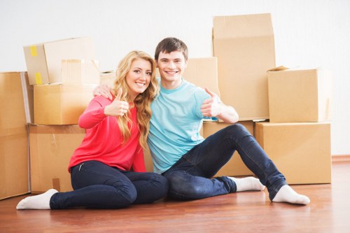 Careful boxing and wrapping for fragile household items