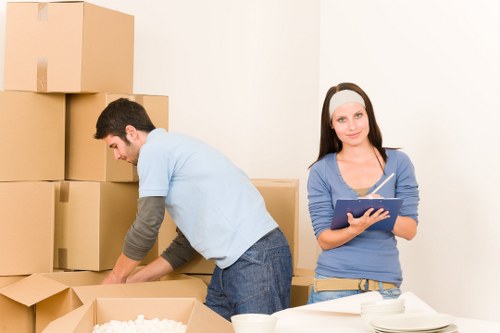Loading furniture into a van for a local move
